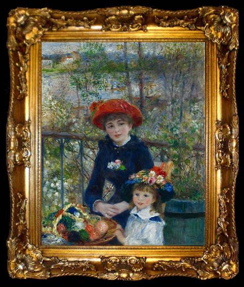 framed  Pierre Auguste Renoir Two Sisters, ta009-2